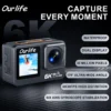 Ourlife MTR82 Action Camera 6K30fps 2 inches Touch Screen EIS 30M Waterproof 5X Zoom WIFI Camera With Remote Control Action Cam