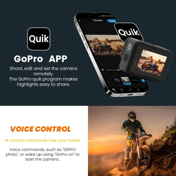GoPro hero 8 Black stable 4K video 12MP photo portable 1080p live broadcast Motorcycle and Skiing Sports go pro Camera - Image 6